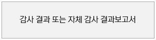 감사 결과 또는 자체 감사 결과보고서